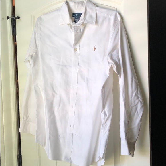 White Ralph Lauren Button down polo - Picture 1 of 2
